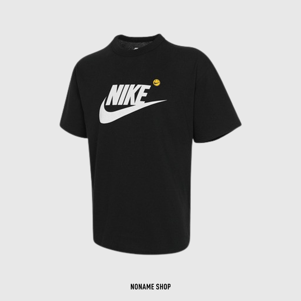 NIKE NSW 大LOGO 笑臉 短袖 黑 (男款)