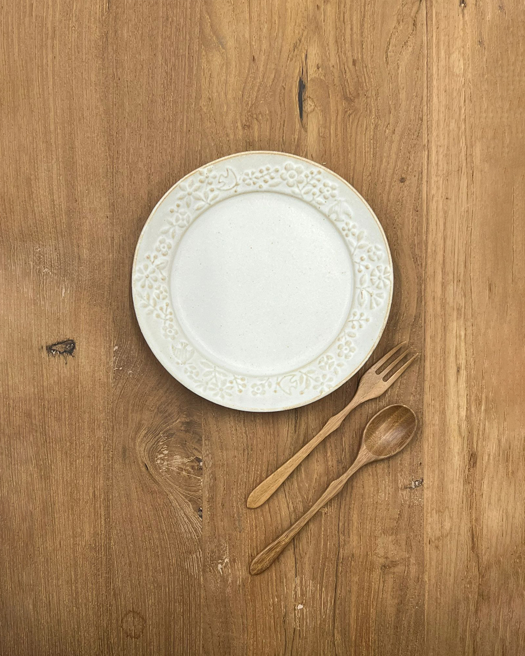 Mashiko ware Kukka 18cm Plate M White｜Wakasama