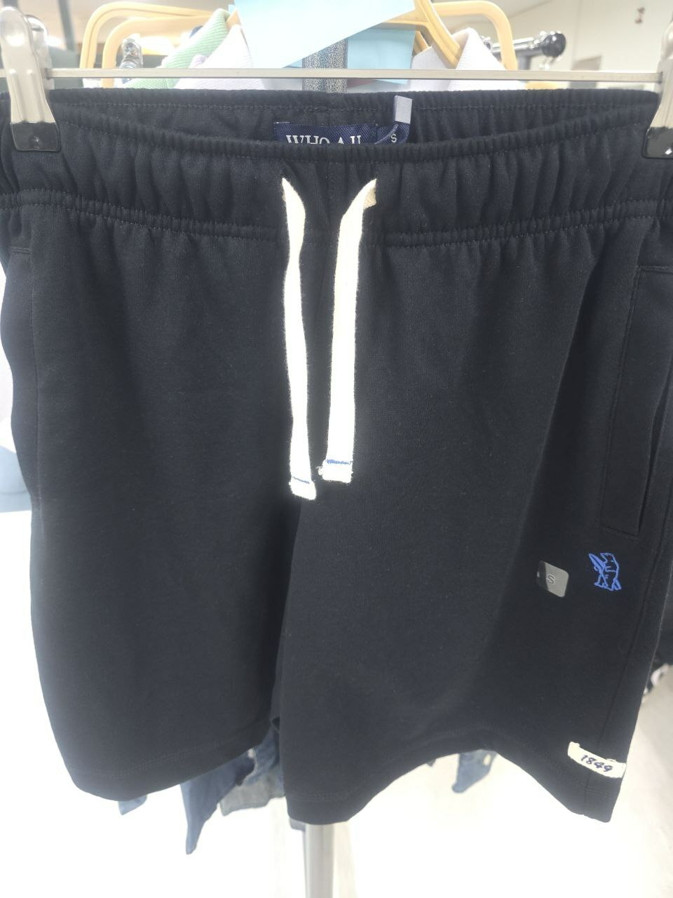 [K] WHO.A.U SURFING BEAR HALF PANTS,BLACK, WHTME2524U-00-BLACK (KWAU905)