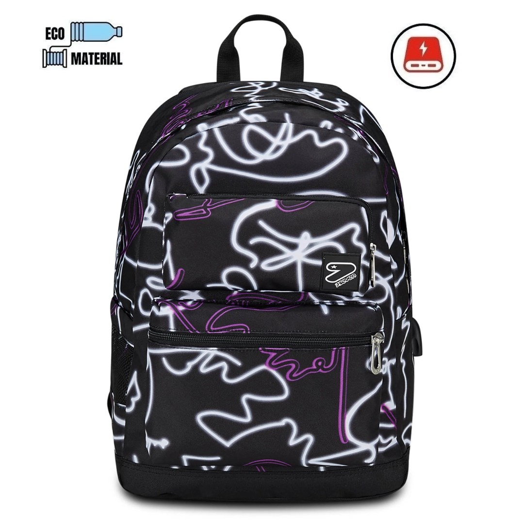 Seven® The Double Pro Pockets Expandable Backpack With