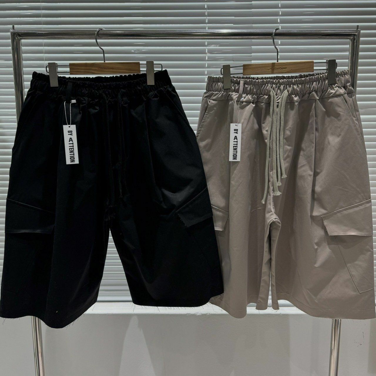 淨色工裝短褲 BY ATTENTION-179P