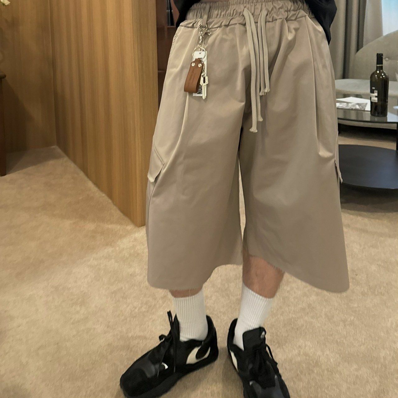 淨色工裝短褲 BY ATTENTION-179P