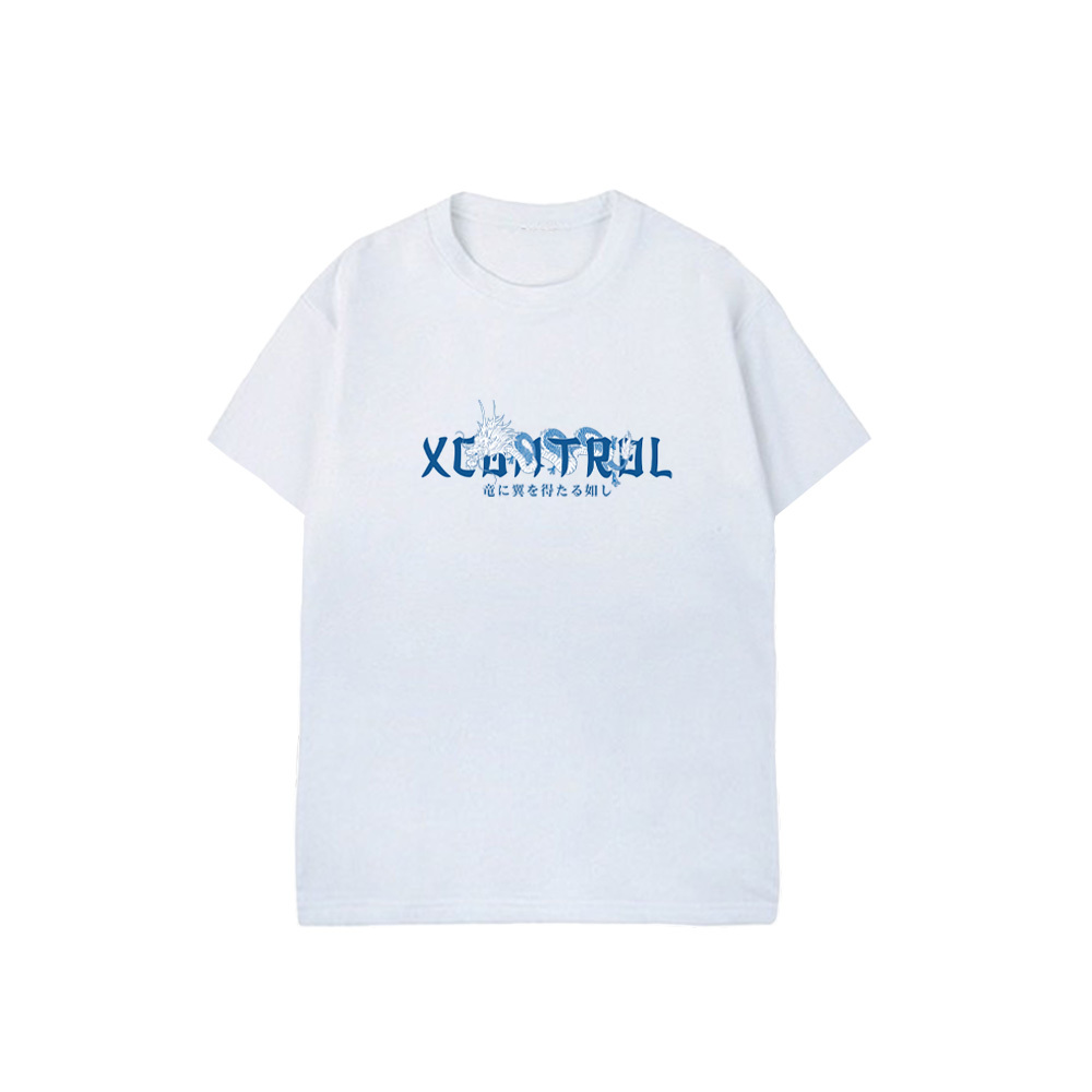 XCTRL 青花瓷辰龍短T-白