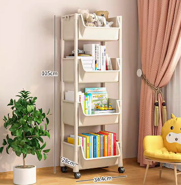 Coleshome 小書架小推車置物架書本收納櫃子 (8kg)