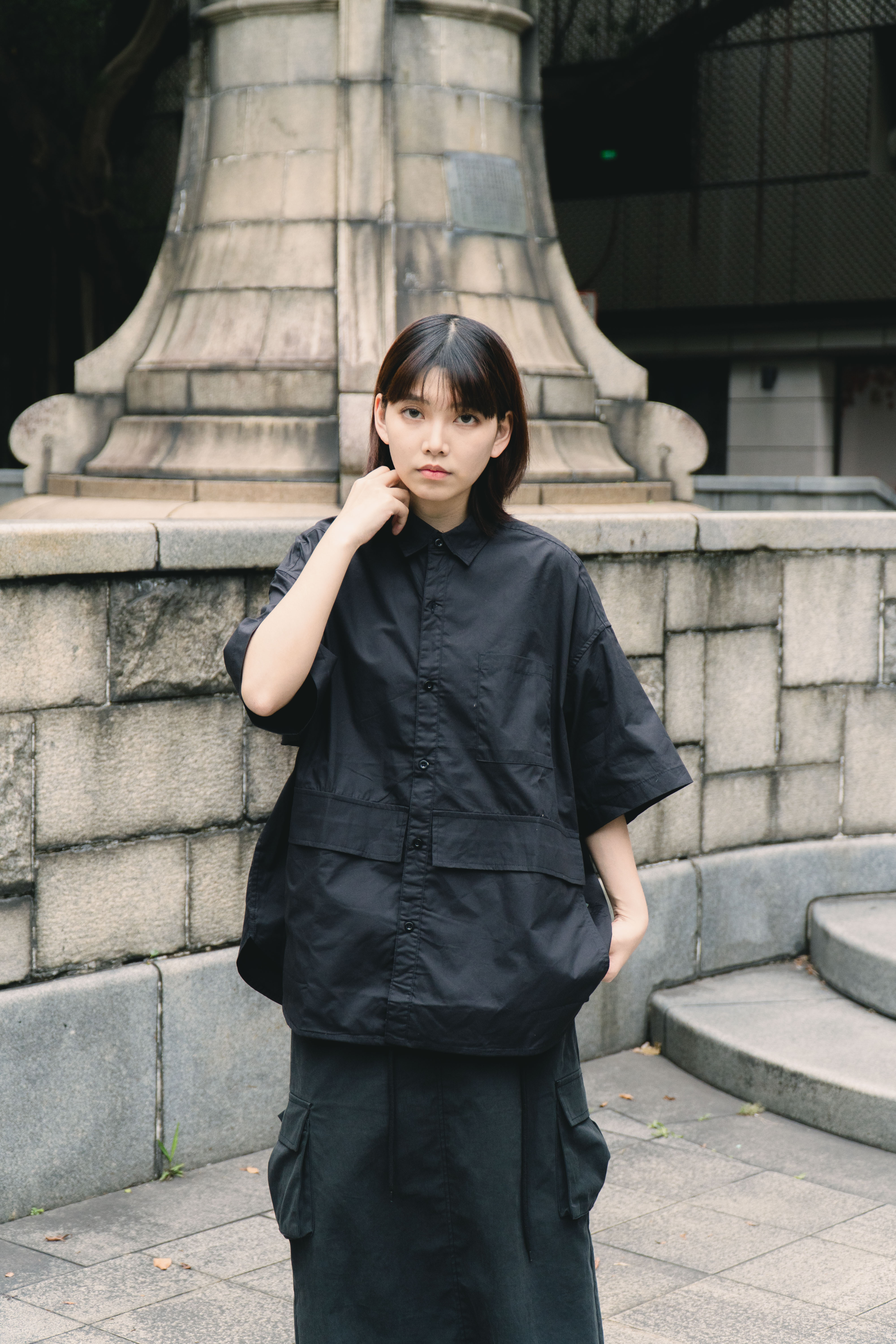 『Always_Good』日系 CITYBOY 寬鬆 大口袋 短袖襯衫