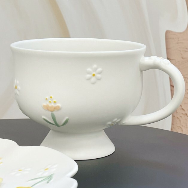 《3979》可愛小雛菊浮雕陶瓷餐具組