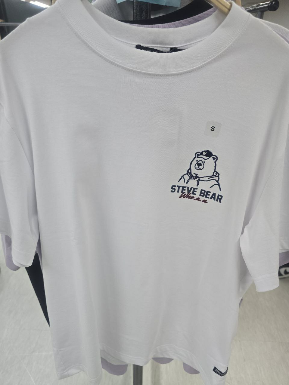 [K] WHO.A.U STEVE BACK GRAPGIC T-SHIRT,IVORY, WHRPE2491U-00-IVORY (KWAU918)