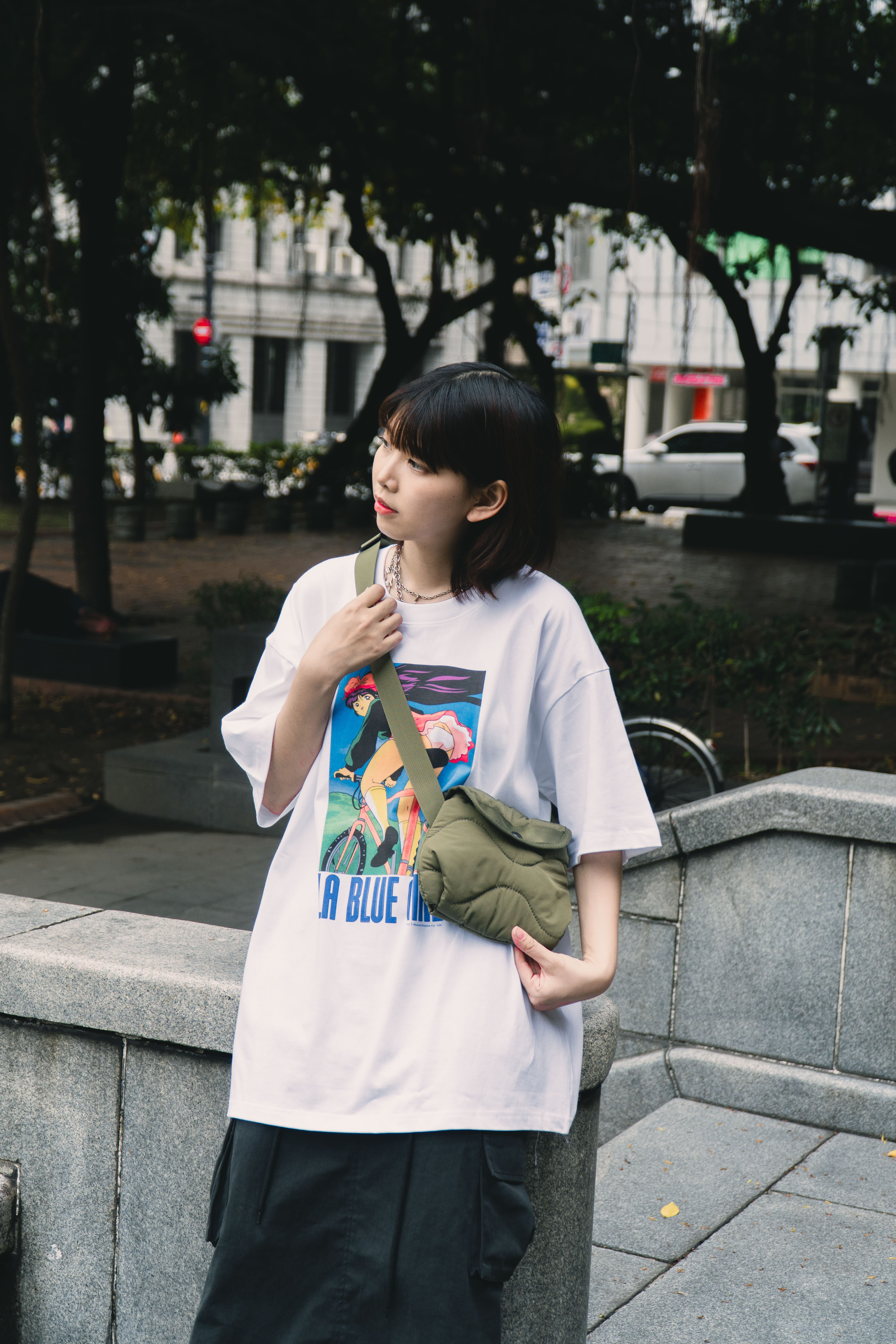 『Always_Good』波浪紋 尼龍 縫衍小包