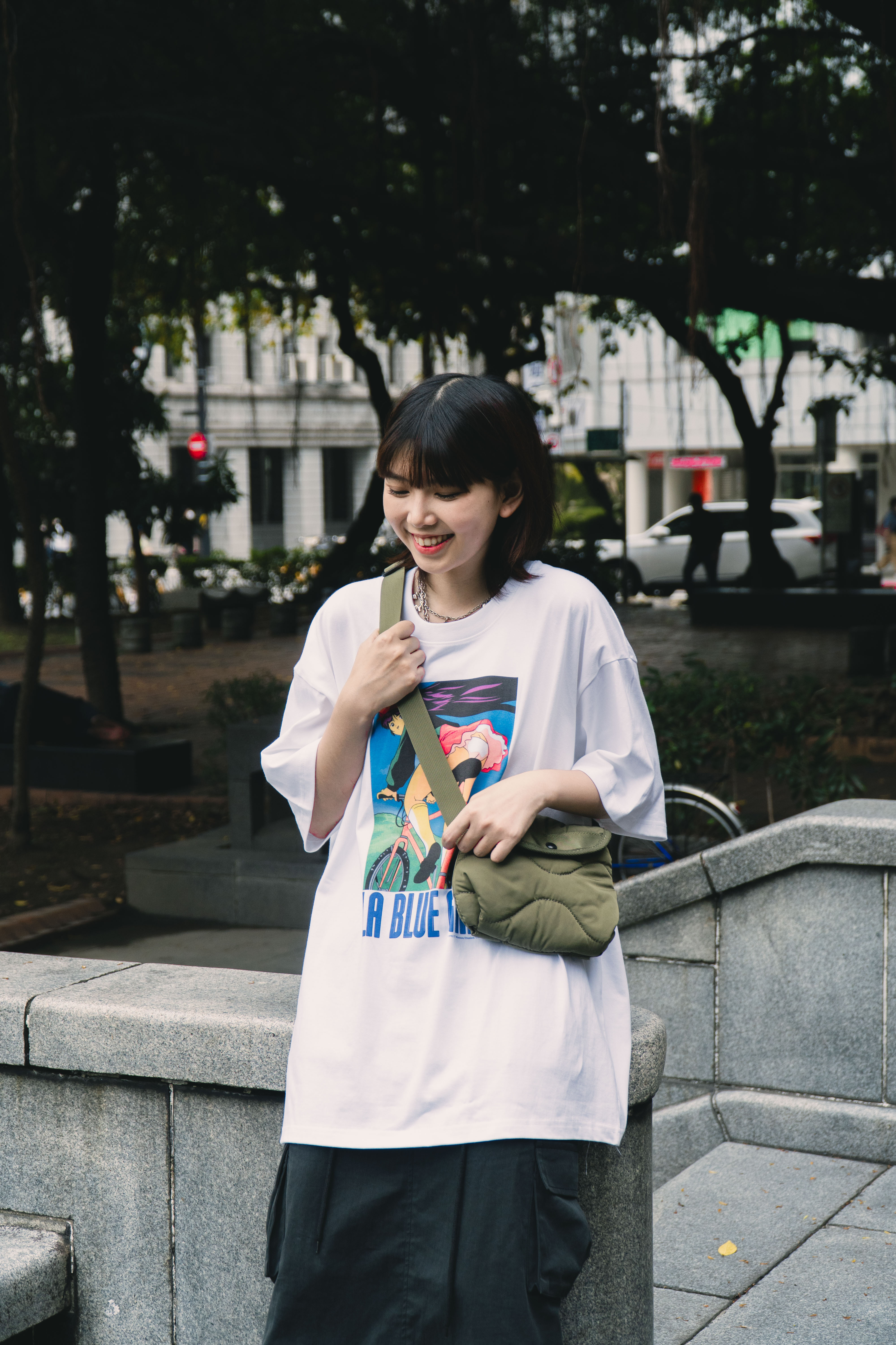 『Always_Good』波浪紋 尼龍 縫衍小包