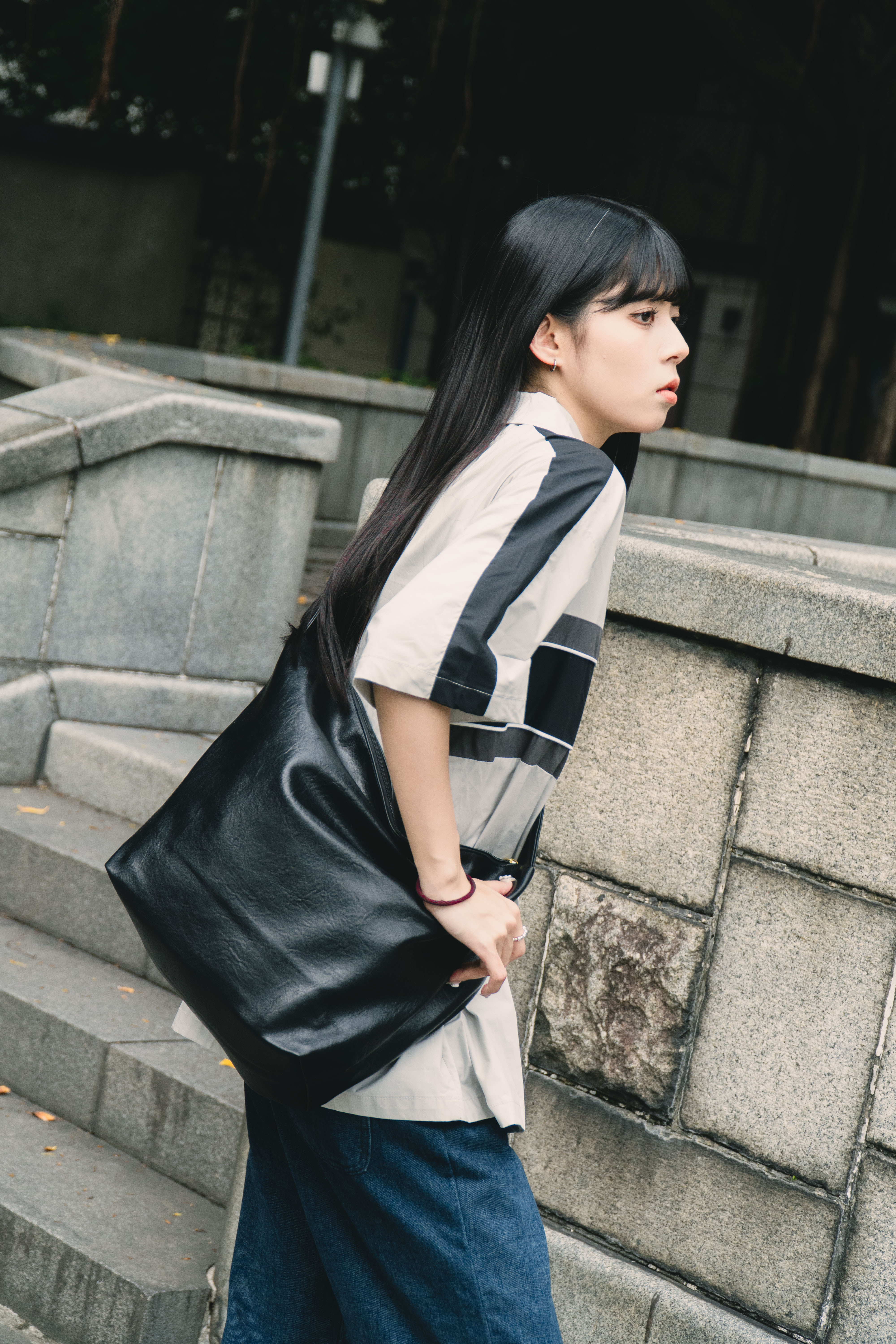 『Always_Good』大容量 皮革 復古 單肩包