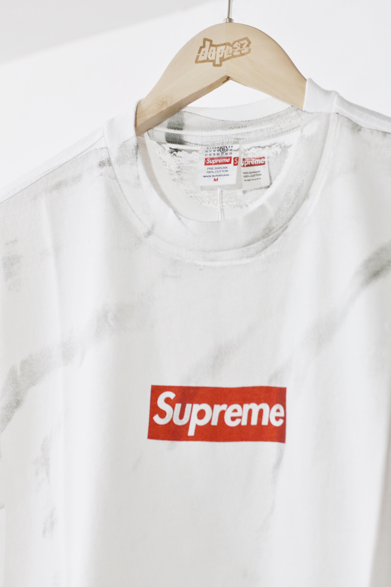Supreme SS24 MM6 Maison Margiela Box Logo Tee White Supreme SS24 MM6 Maison Margiela Box Logo Tee White