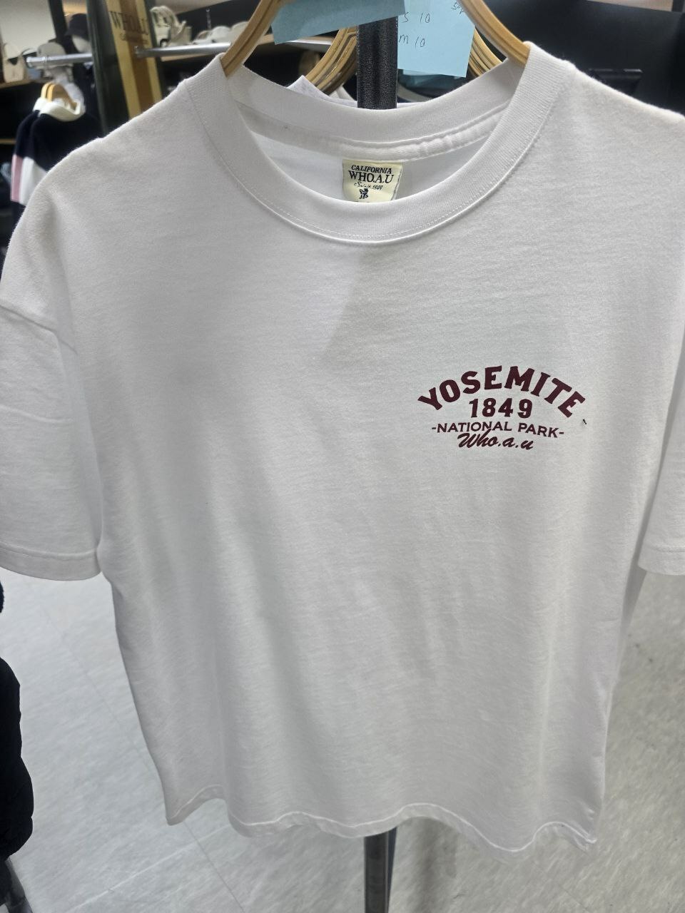 [K] WHO.A.U 1849 NATIONAL PARK LOGO PATCH T-SHIRT,IVORY, WHRPD4992U-01-IVORY (KWAU949)