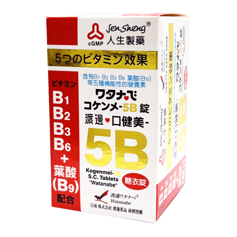 人生製藥 渡邊口健美5B糖衣錠 120粒/瓶