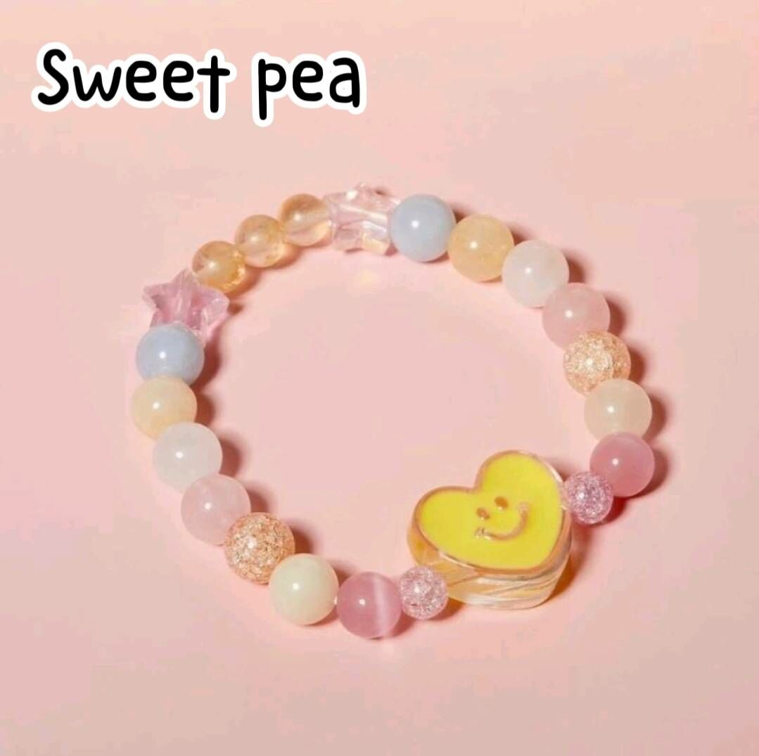 Lets Get Away Sweet Pea 泰國限定 Lisa同款 手鍊 手工 幸運石 水晶 香碗豆
