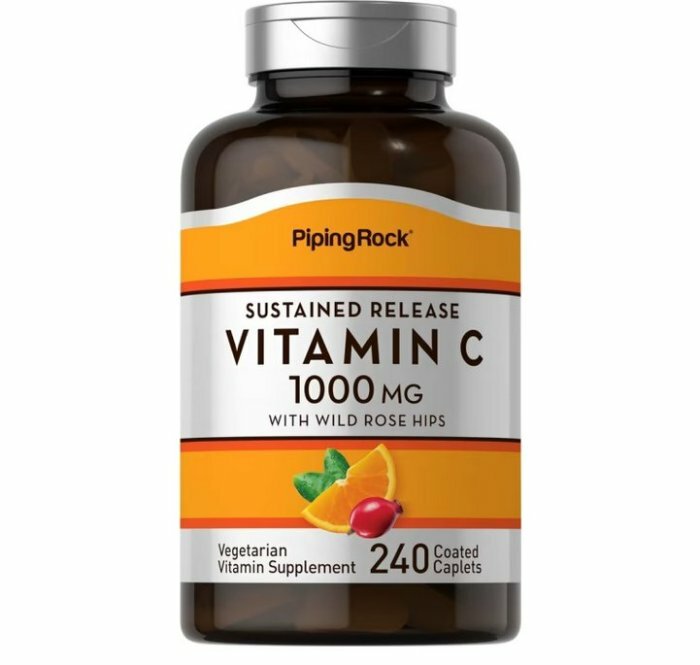 【Piping Rock】 現貨 Vitamin C 維他命C 添加玫瑰果 緩釋型 1000mg 240錠