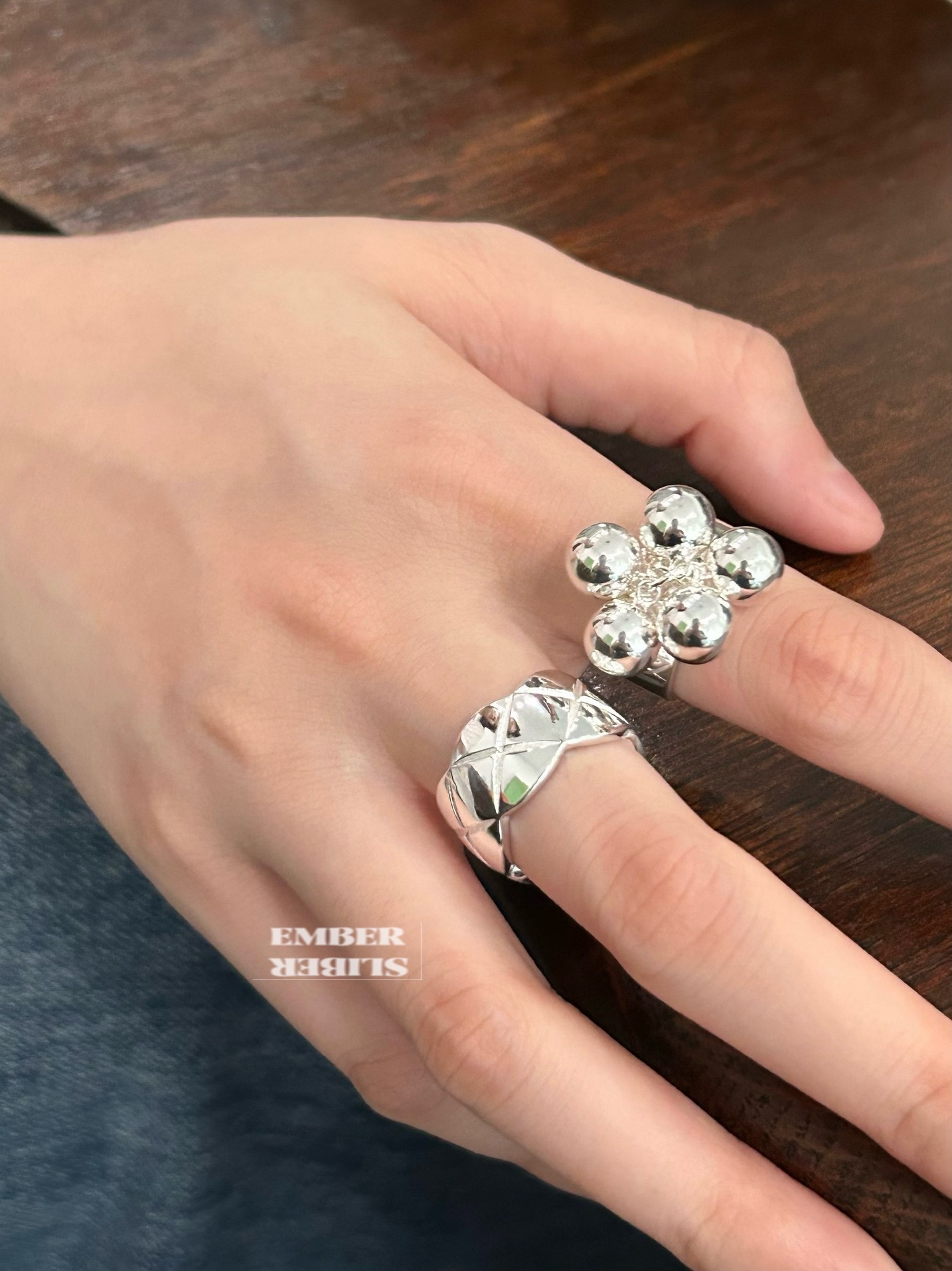 ✨✨S925 SILVER FLOWER BALL RING🌼