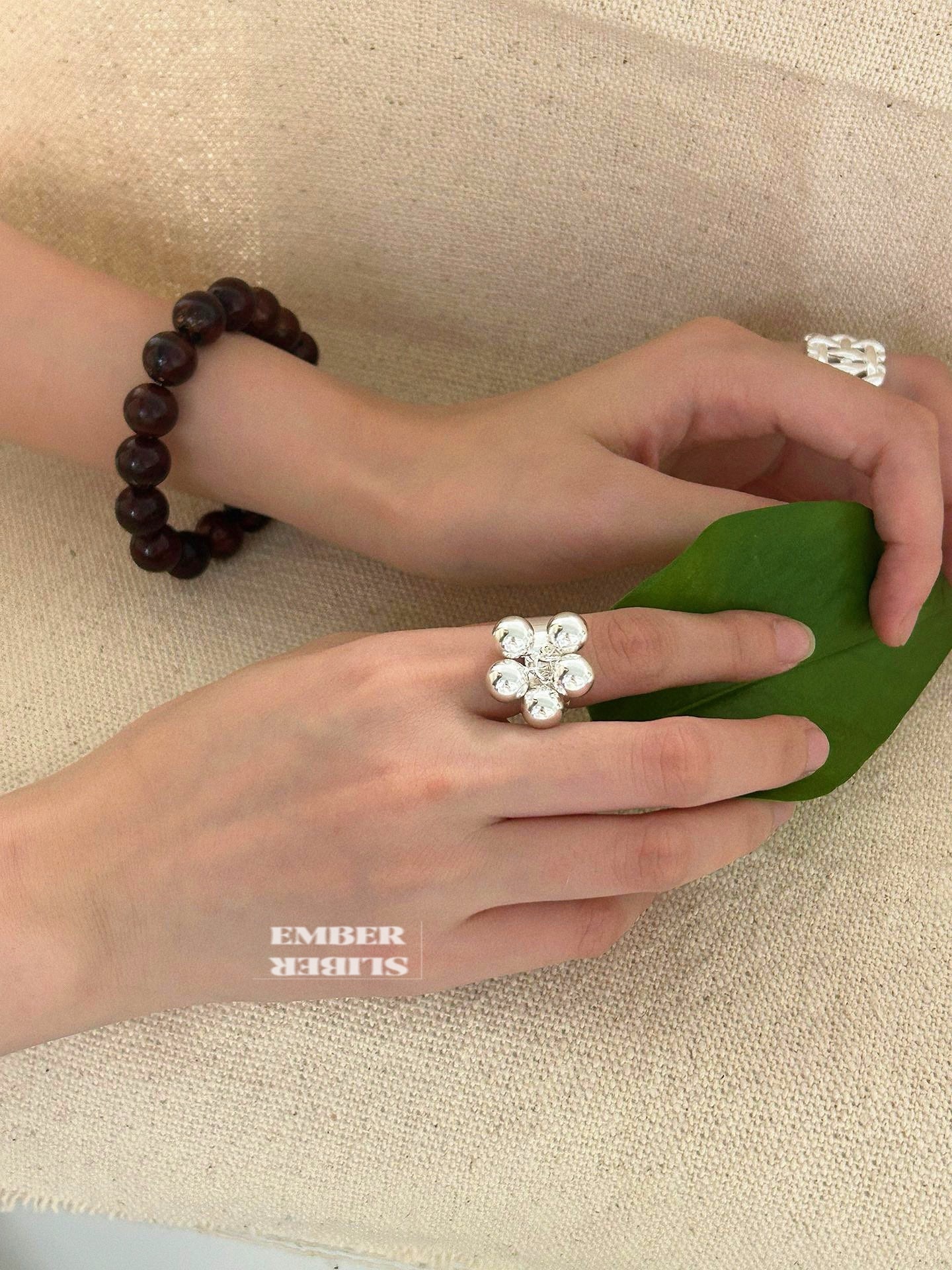 ✨✨S925 SILVER FLOWER BALL RING🌼