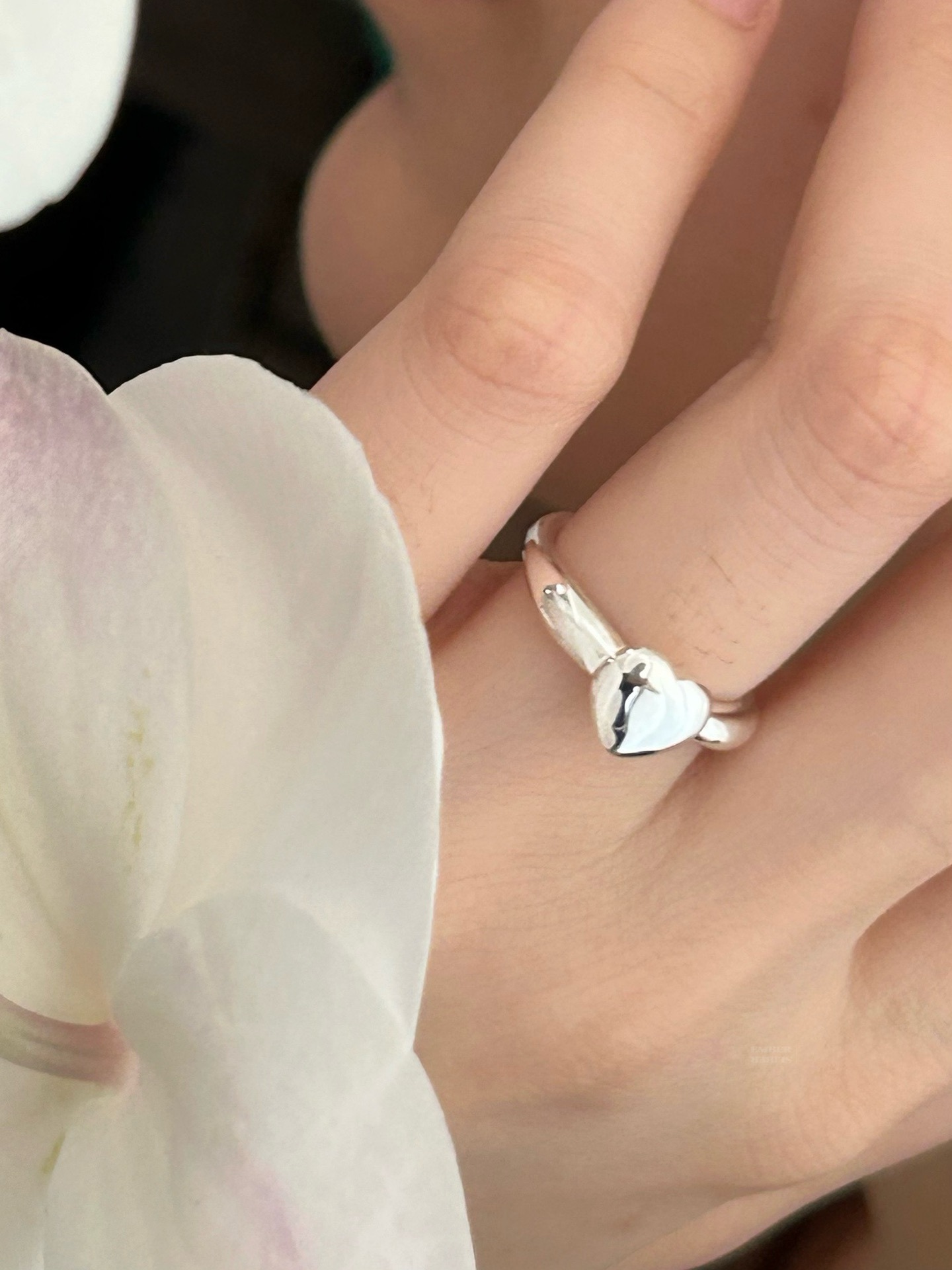 ✨✨S925 SILVER SMALL HEART RING 🩶
