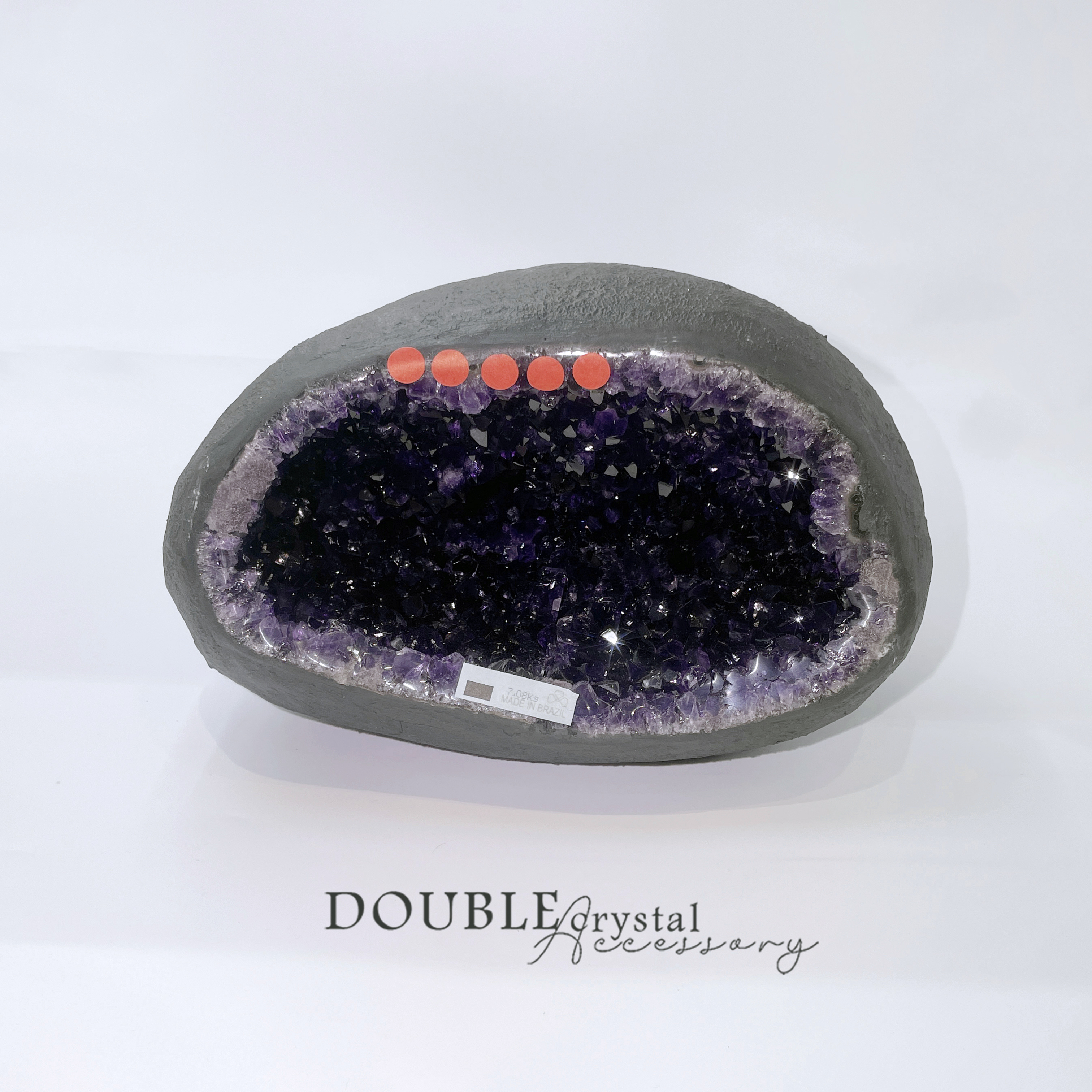 ［精品］巴西高等級紫晶洞．經典錢袋子