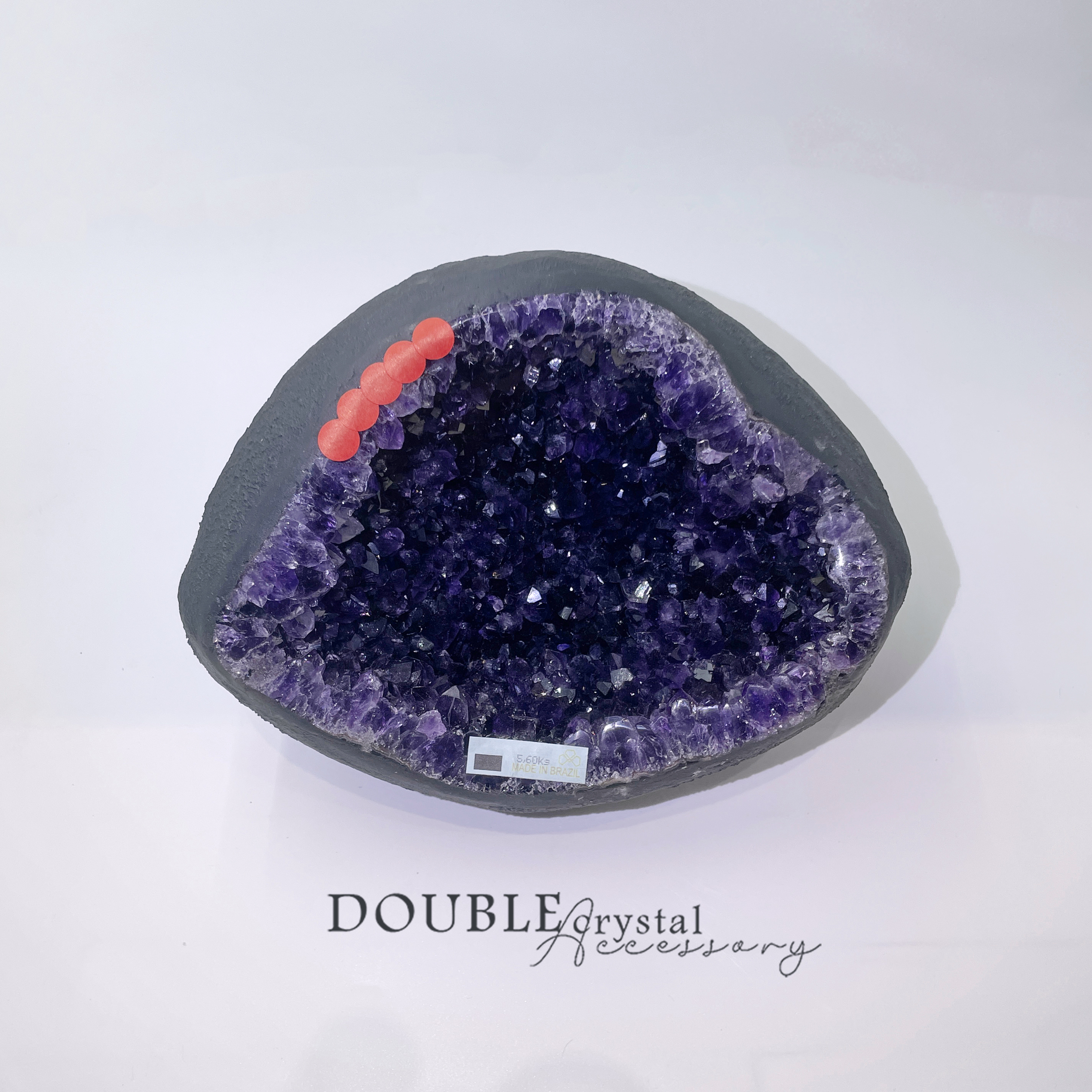 ［精品］巴西高等級紫晶洞．開口笑