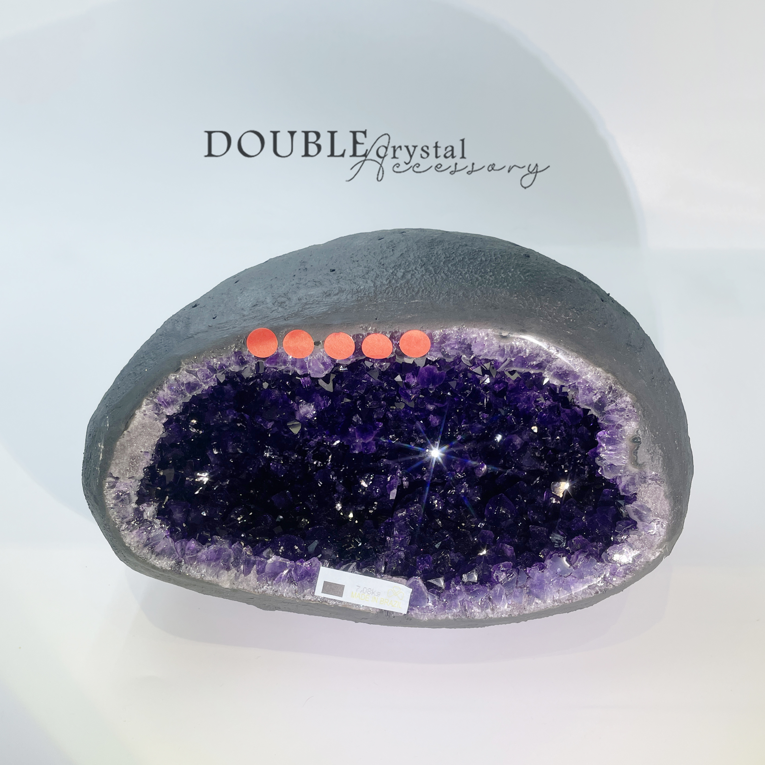 ［精品］巴西高等級紫晶洞．經典錢袋子