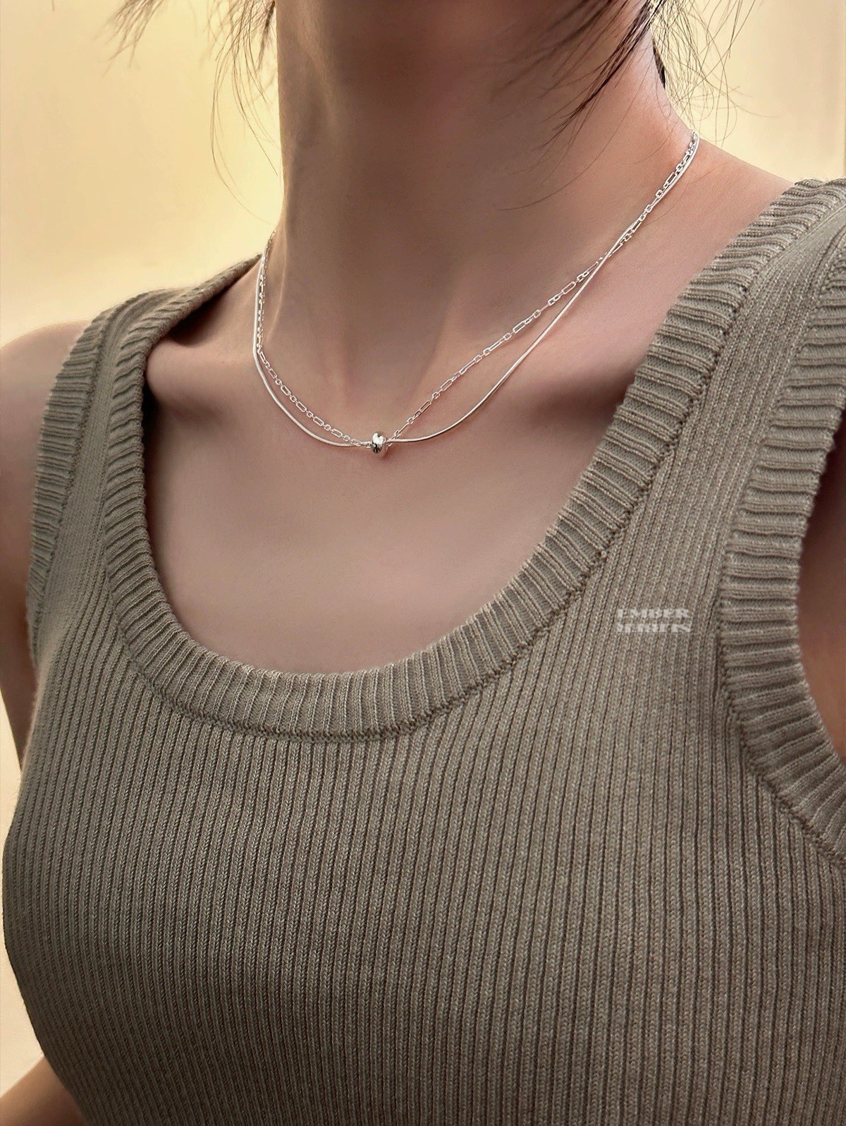 ✨S925 SILVER DOUBLE HERRINGBONE CHAIN NECKLACE🐍