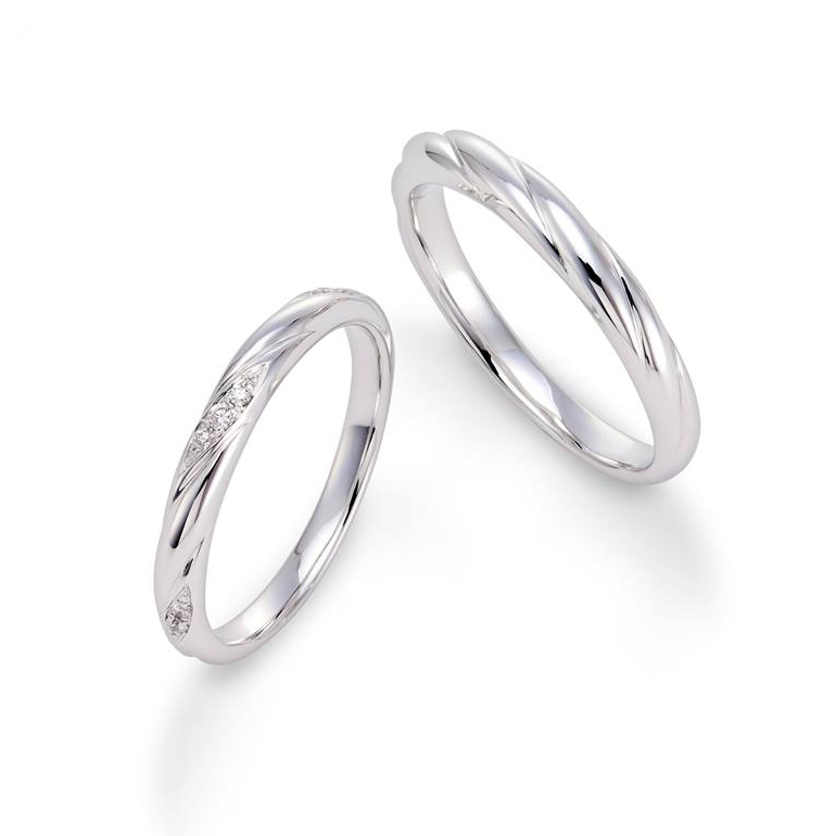 Touching Heart - Innocent 18K白金 結婚戒指