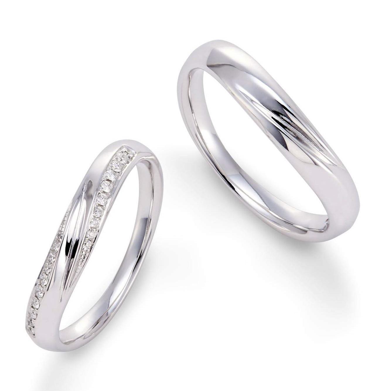 Twinning Story - Lovey 18K 白金結婚戒指