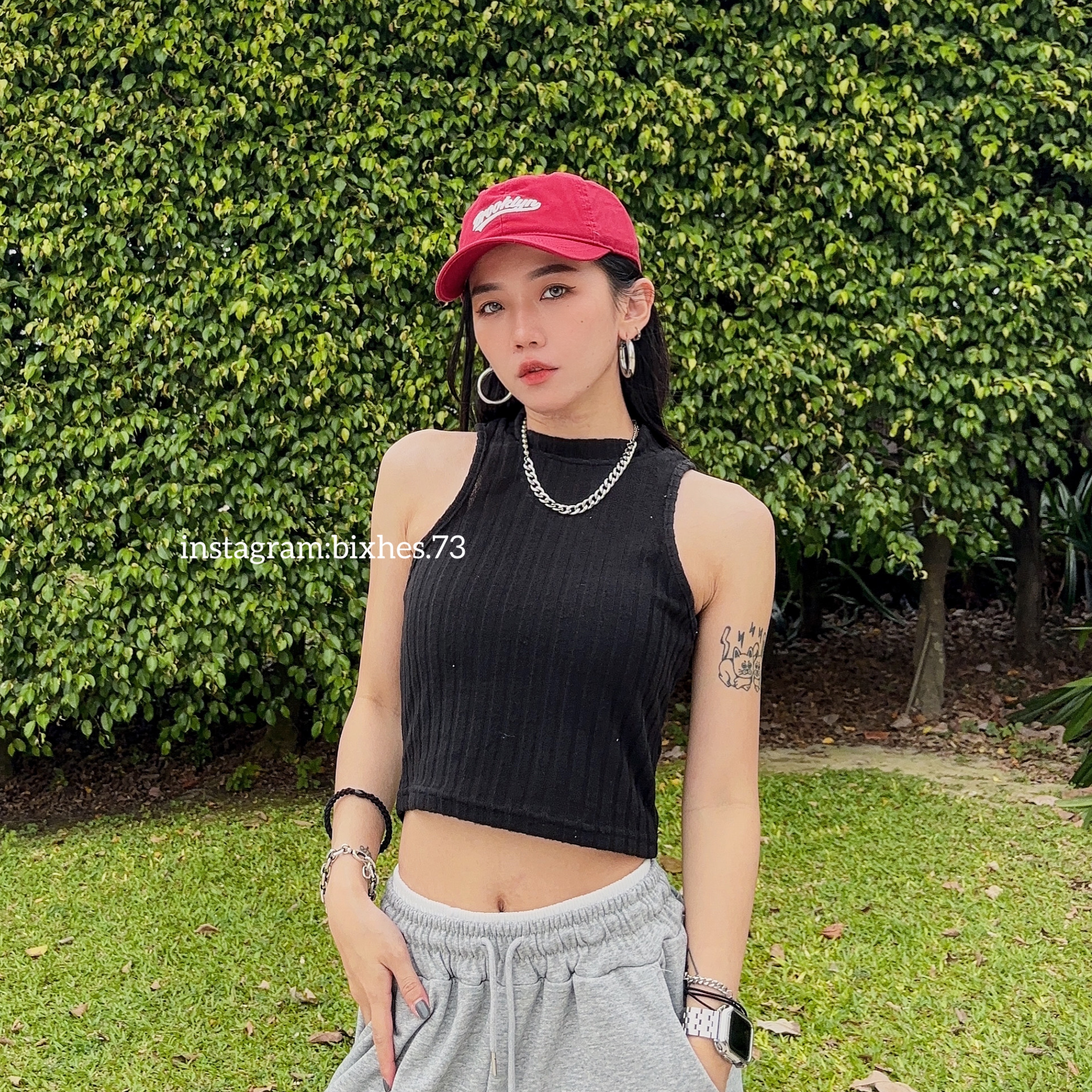 質感草寫刺繡老帽(H00030)