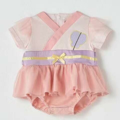 日單 Futafuta乙姬粉色短袖/包屁衣