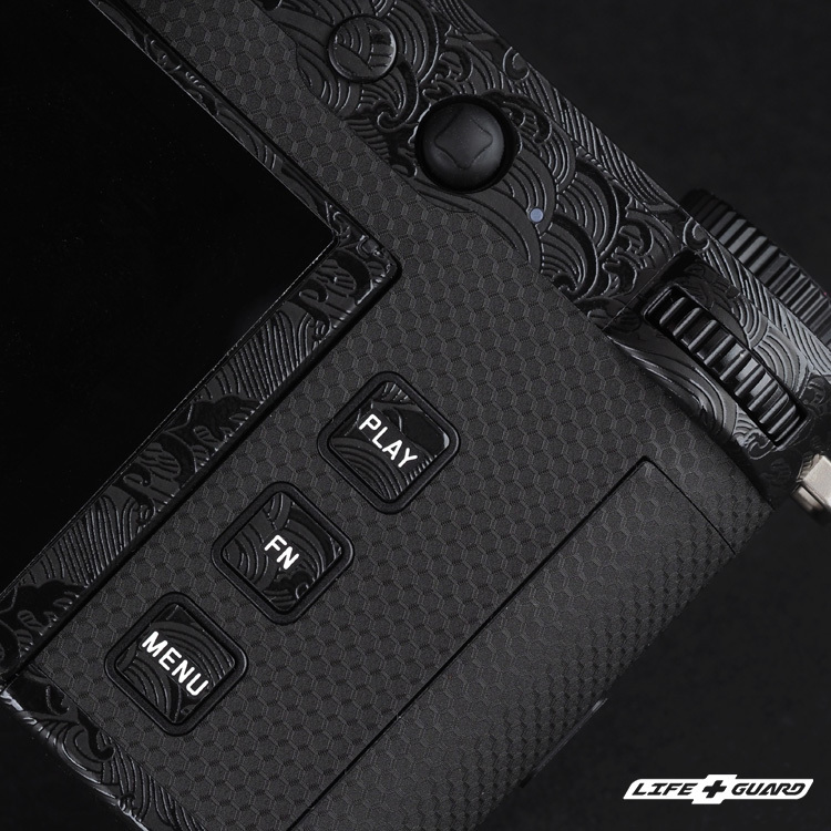 LIFE+GUARD 相機按鍵貼膜安裝示意，適用 Leica SL3