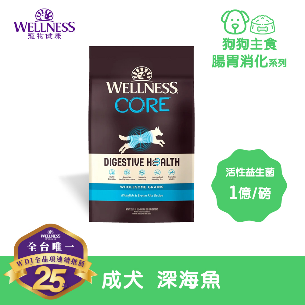 WELLNESS CORE 腸胃消化機能-成犬 深海魚(22磅)