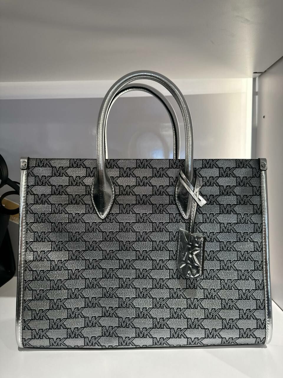 [S] MICHAEL KORS 35H3S7ZT2J MIRELLA MD EW TOTE,SILVER, 196237286437 (SMK836)