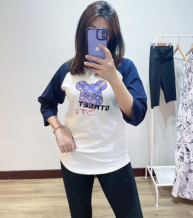 拉克蘭七分袖上衣-一色