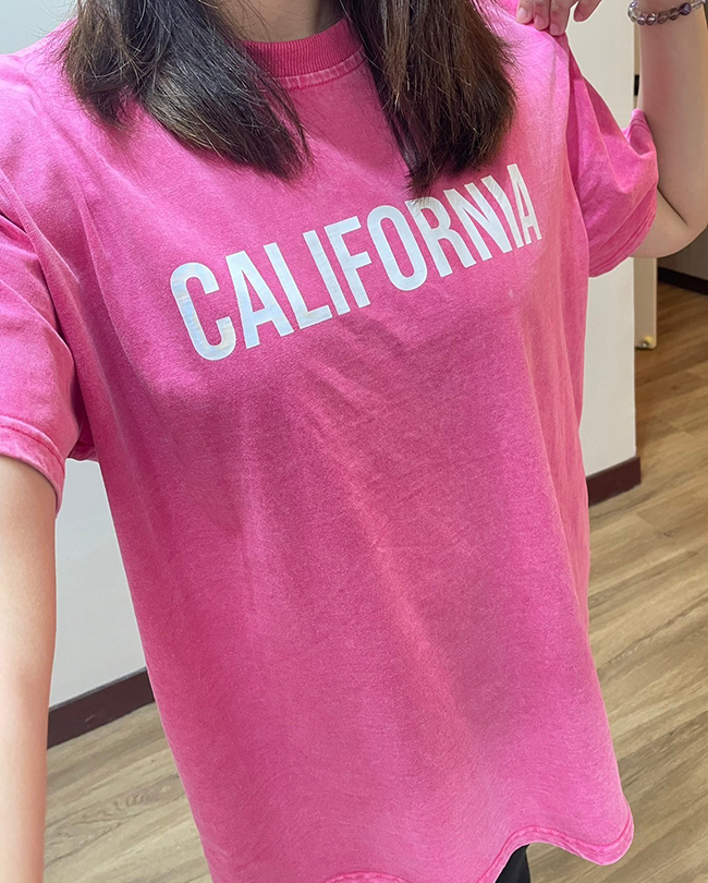 寬鬆版型肩膀小墊肩短袖水洗上衣-一色(墊肩可拆)