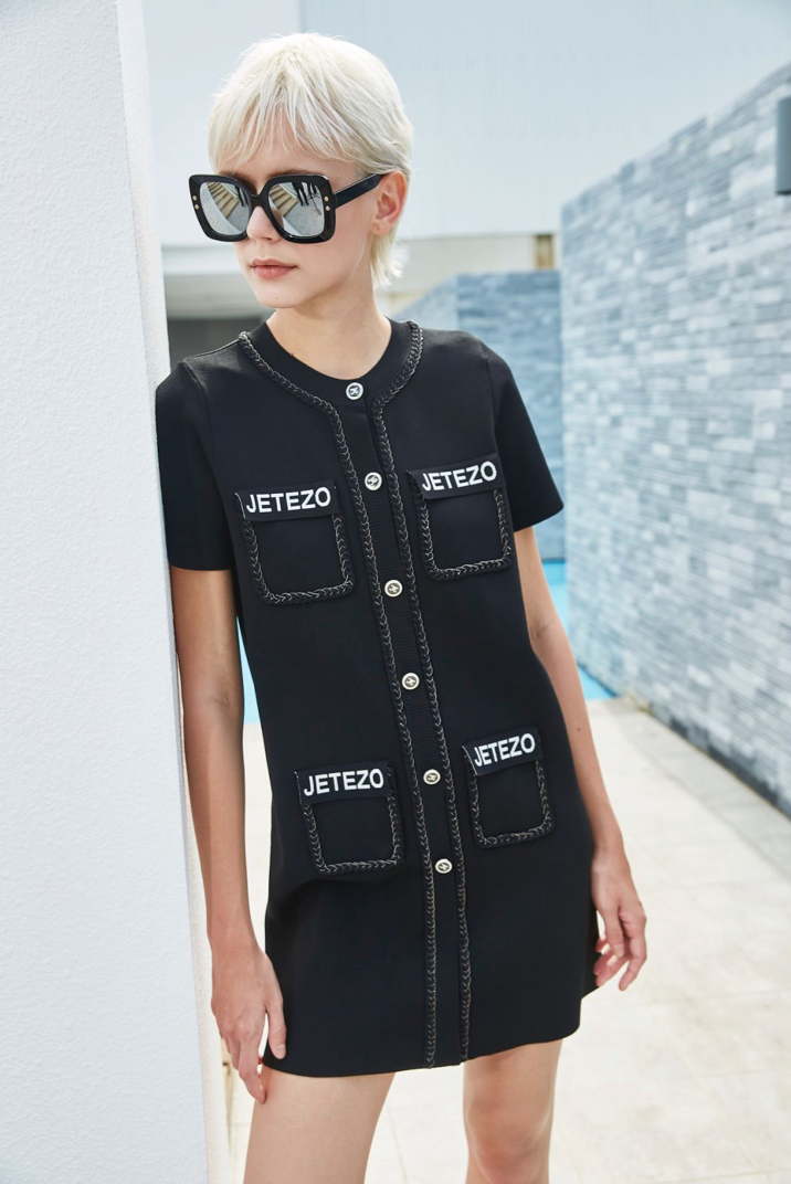 BD10215E1 天蠶絲短袖小香短洋