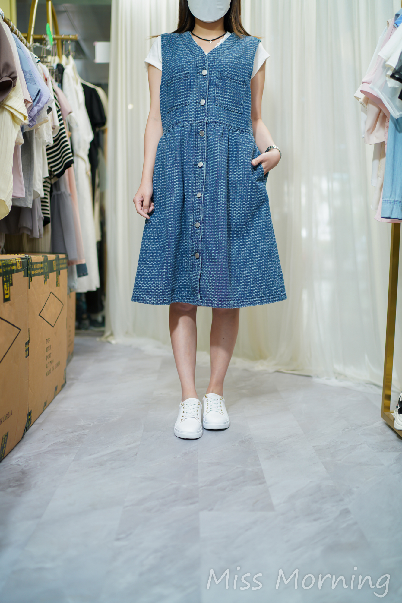 織紋款抵著牛仔ops(13833)