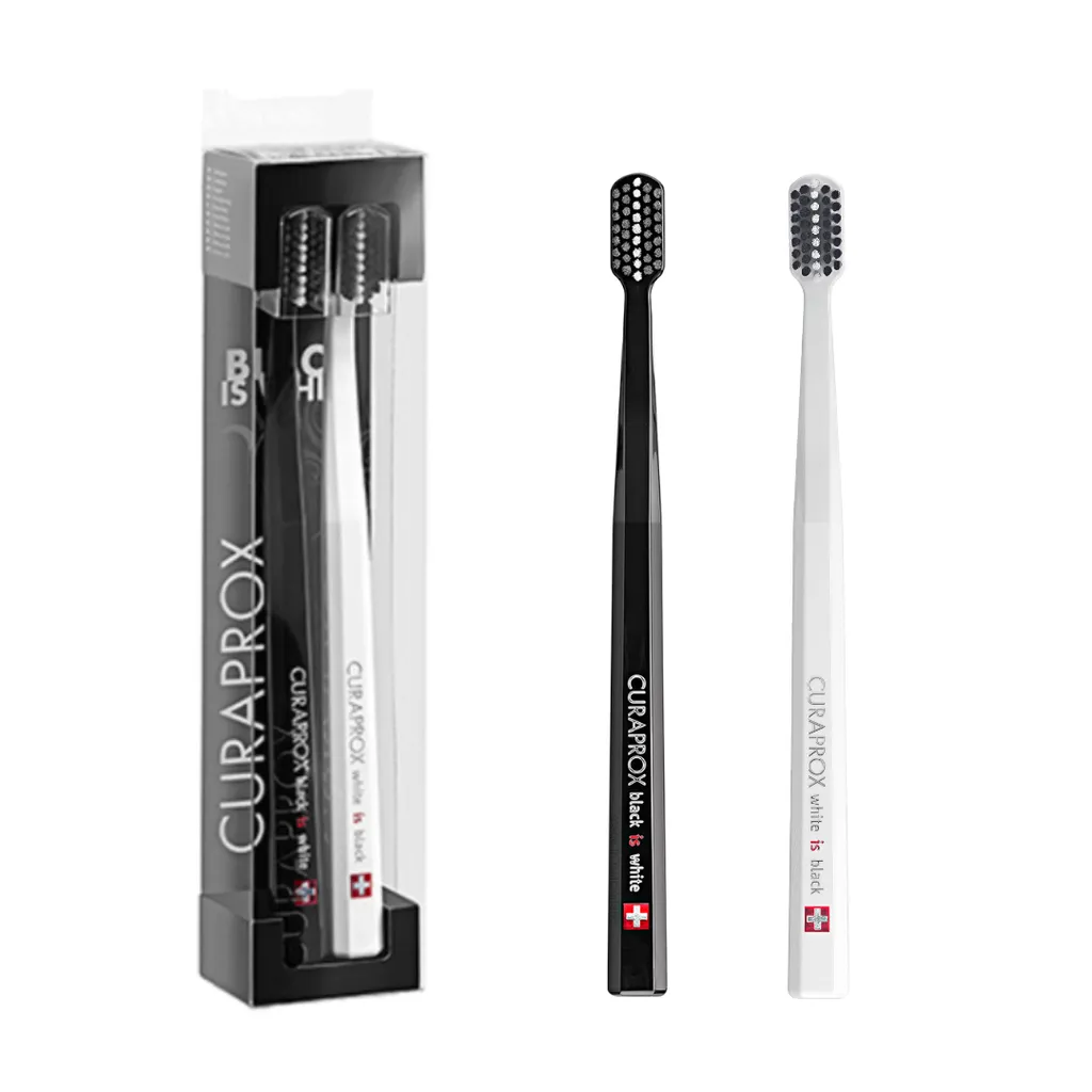 Curaproxt-Black Is White 酷黑淨白牙刷組