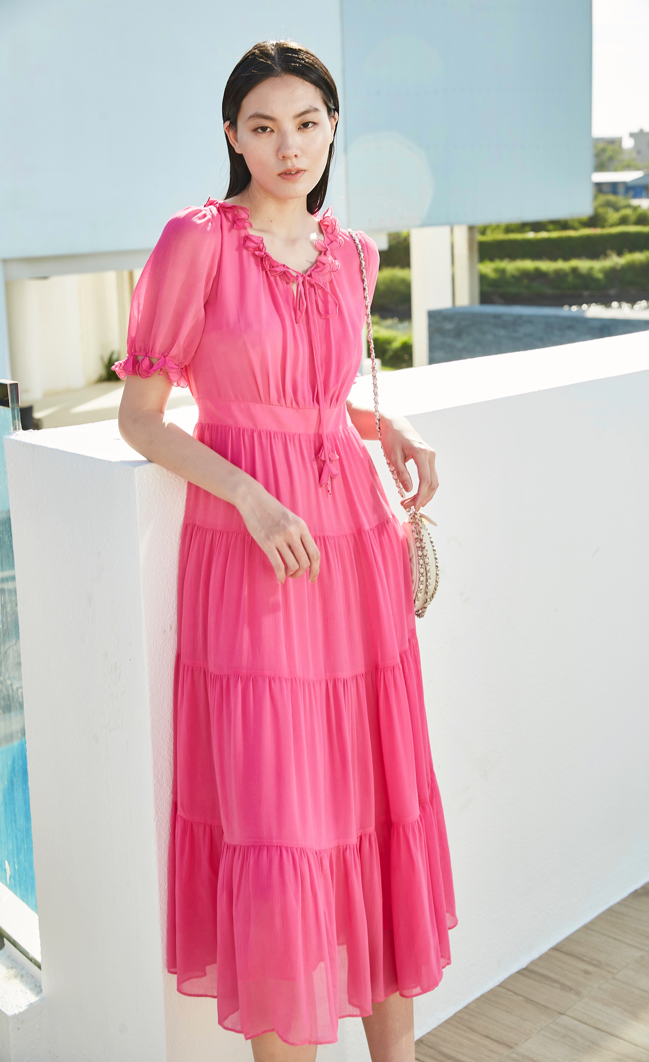 BD10139E1 新藝術花園桃紅洋裝