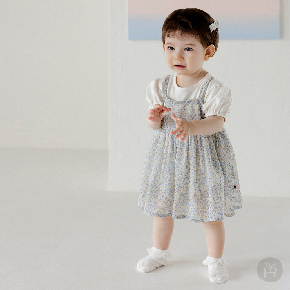 Happy Prince◼︎Zelia 碎花吊帶包屁衣