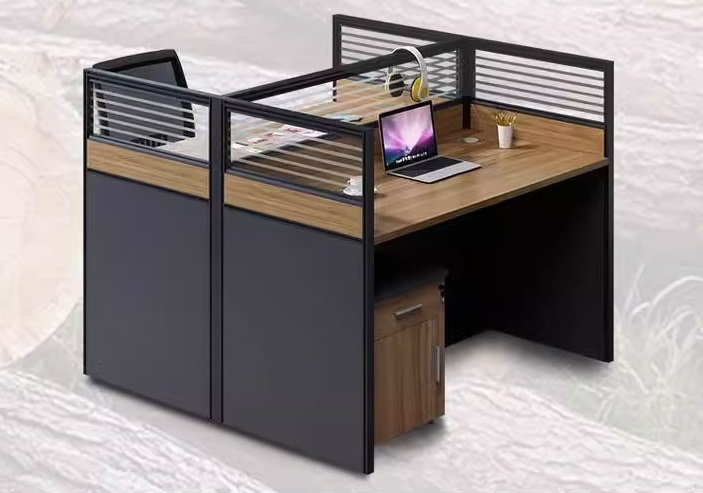 華溢傢俱辦公桌椅組合 (王字型六人位含櫃椅)