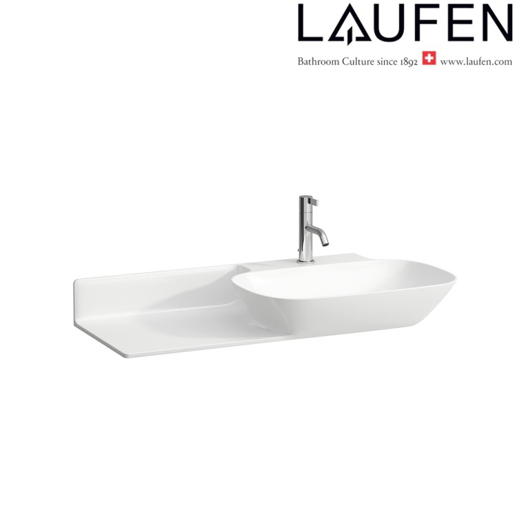 Laufen "Ino" 8.1330.1.000.111.1 + 8.9988.2.000.000.1 Wall Hung or Countertop Washbasin with 1 Tap Hole *SaphirKeramik*