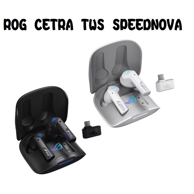 米特3C數位–ASUS 華碩 ROG CETRA TWS SPEEDNOVA 真無線藍芽耳機 黑色/90YH03Y0-BTUA00 白色/90YH03Y0-BTUA10
