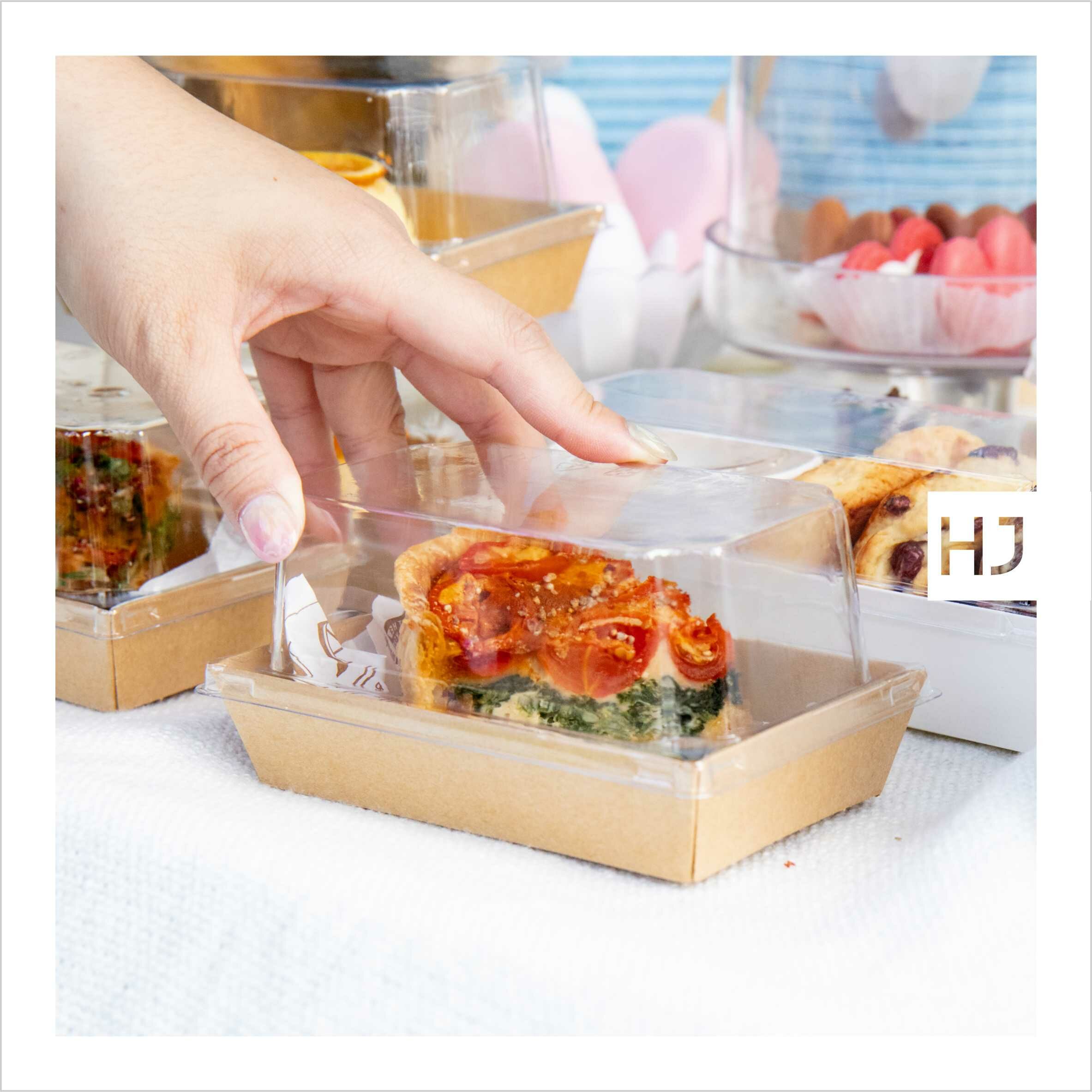 透明輕食盒 牛皮 3號