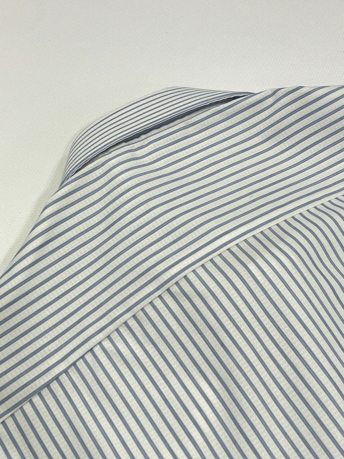 藍色直條人字紋男長袖襯衫9