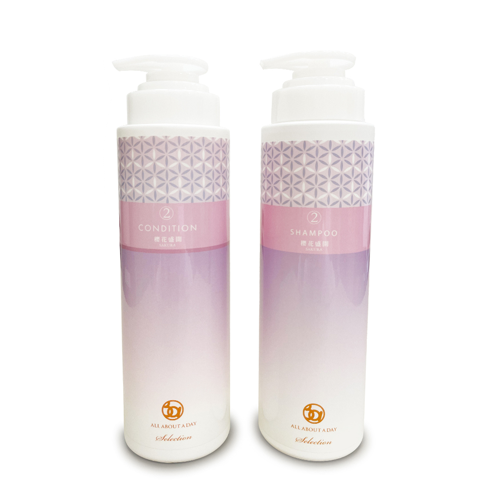 【3A】香氛保濕護色洗 / 護髮組 - 櫻花盛開 800ml (8620、8621)