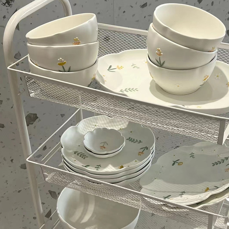 《3979》可愛小雛菊浮雕陶瓷餐具組