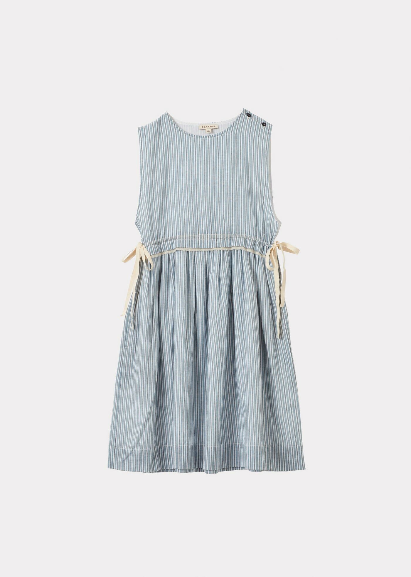 Caramel -COLIMA DRESS - LIGHT BLUE STRIPE