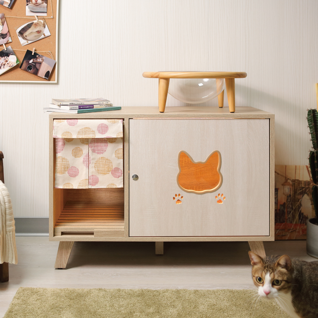 胖胖貓砂櫃專屬窗簾