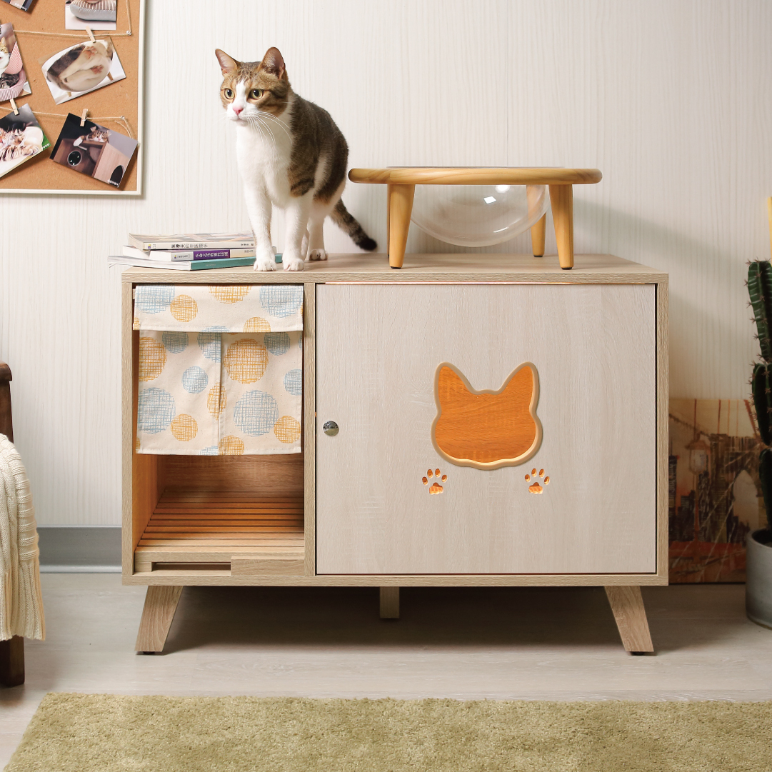 胖胖貓砂櫃專屬窗簾